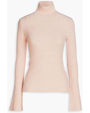 Maje Rollkragenpullover aus rippstrick - Pink