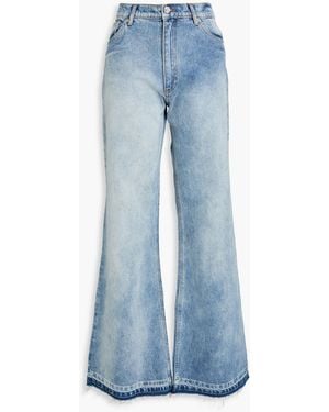 Natasha Zinko Embroidered High-rise Flared Jeans - Blue