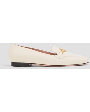 Bally Loafers "obrien" aus narbenleder mit verzierung - Weiß