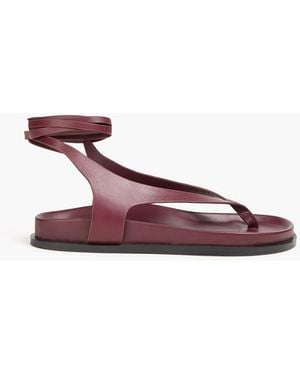 A.Emery Shel Leather Sandals - Red