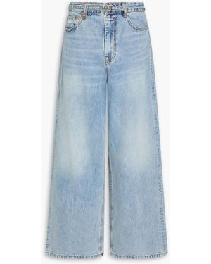 Zimmermann Belted High-Rise Flared Jeans - Blue