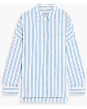 Alex Mill Jo Striped Cotton And Linen-Blend Shirt - Blue