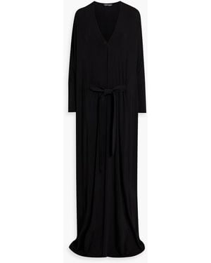 Tom Ford Belted Stretch-Jersey Gown - Black