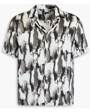 Frescobol Carioca Roberto Printed Silk-satin Shirt - Gray