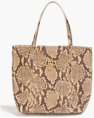 Rejina Pyo Lucy Snake-Effect Leather Tote - Natural