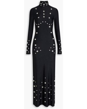 Coperni Embellished Stretch-jersey Maxi Dress - Black