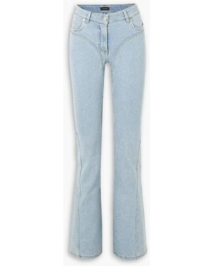 Mugler Schlagjeans mit kristallen - Blau