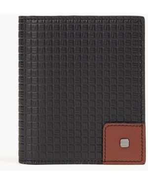 Serapian Logo-embossed Coated-canvas And Leather Wallet - Black
