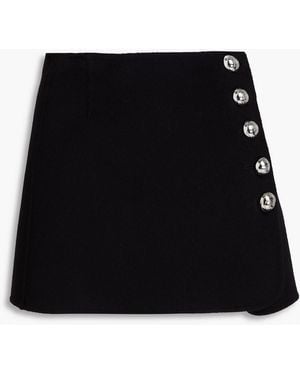 PUCCI Wool-Blend Felt Mini Wrap Skirt - Black
