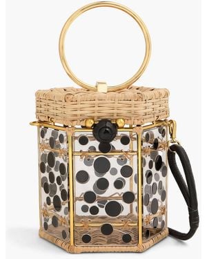 WAIWAI RIO Novis Pvc And Wicker Tote - White