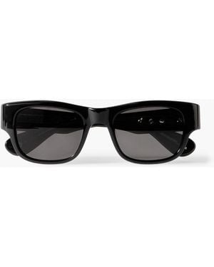 Garrett Leight Shasta D-Frame Acetate Polarized Sunglasses - Black