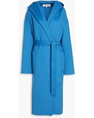 Diane von Furstenberg Eunice Wool-felt Hooded Coat - Blue