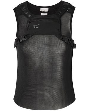 Nike Convertible Embellished Mesh Tank - Black