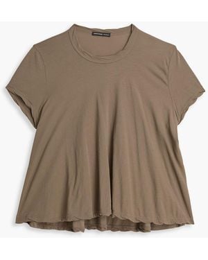James Perse Fine Gauge A-line Slub Cotton-jersey T-shirt - Brown