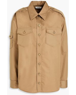 Sandro Cotton-blend Twill Shirt - Natural