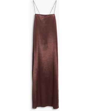 Tibi Satin-crepe Midi Slip Dress - Purple
