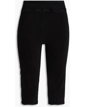 FRAME Jetset Cropped High-Rise Skinny Jeans - Black