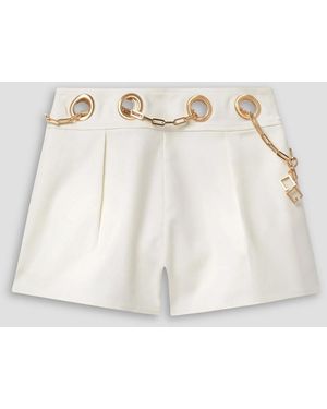 Cult Gaia Lucia Embellished Cotton-blend Shorts - Natural