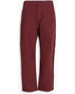 Rag & Bone Leyton Cropped Cotton Tapered Trousers