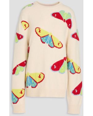 The Elder Statesman Intarsia Cashmere Jumper - Pink