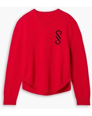 Proenza Schouler Wollpullover mit intarsienmotiv - Rot