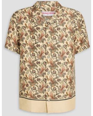 Orlebar Brown Hibbert Paisley-Print Linen-Blend Shirt - Natural