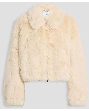 A.L.C. Esme Crystal-Embellished Plush Jacket - Natural