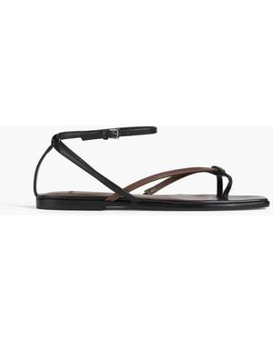 Vince Ali Two-Tone Leather Sandals - Black