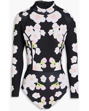 Cynthia Rowley Floral-print Wetsuit - White