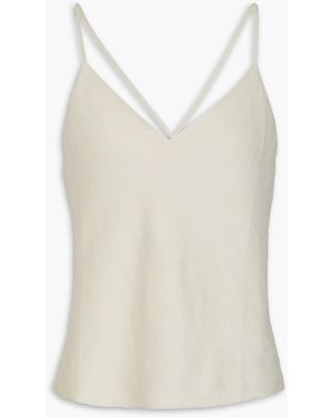 Theory Linen-Blend Twill Camisole - White