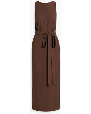 A.Emery Uli Belted Twill Midi Dress - Brown