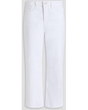 FRAME Le Jane Crop High-Rise Straight-Leg Jeans - White
