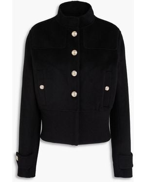 Maje Wool-blend Felt Jacket - Black