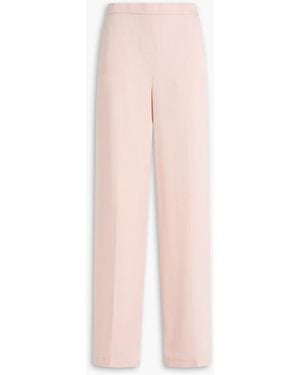 Theory Silk Crepe De Chine Wide-Leg Trousers - Pink