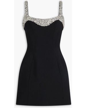 Jenny Packham Amour Embellished Crepe Mini Dress - Black
