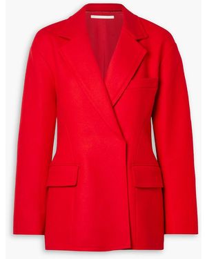 Jason Wu Double-breasted Felt Blazer - Red
