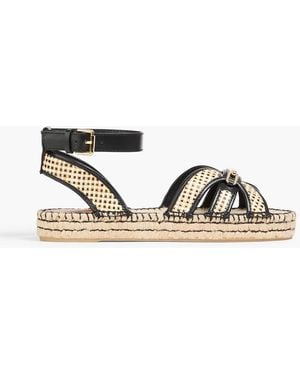 Zimmermann Faux Raffia Platform Espadrille Sandals - Black