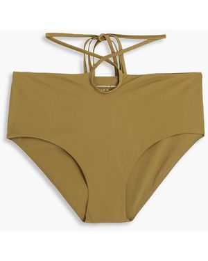 Christopher Esber Hoch sitzendes bikini-höschen mit raffungen - Braun