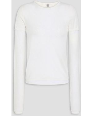 TOTEME Layered Lyocell-blend Top - White