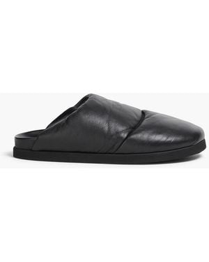 Moncler Jw Anderson Genius 1 Quilted Leather Slippers - Black