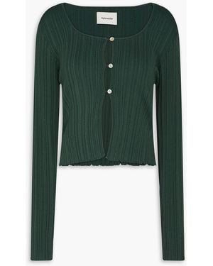 Holzweiler Cardigan aus rippstrick - Grün
