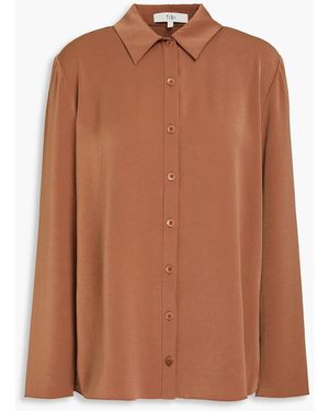 Tibi Twill Shirt - Brown