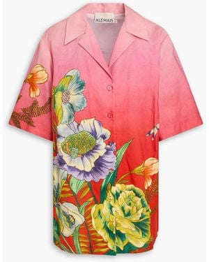 ALÉMAIS Floral-print Linen Shirt - Pink