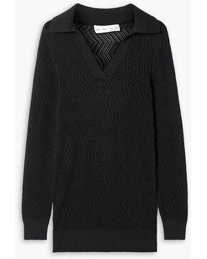 Proenza Schouler Agnes pullover aus baumwolle in pointelle-strick - Schwarz