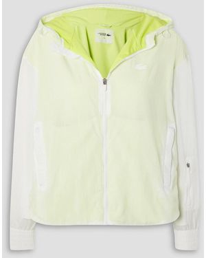 Lacoste Hooded Embroidered Shell Jacket - Yellow