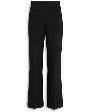 Sandro Bouclé-tweed Wide-leg Trousers - Black