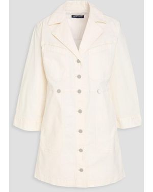 Veronica Beard Mckinley Cotton-blend Twill Mini Dress - Natural