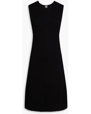 TOTEME Ribbed-knit Mini Dress - Black