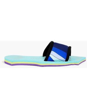 PUCCI Printed Jersey Slides - Blue