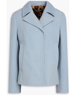 Dolce & Gabbana Double-breasted Wool-blend Coat - Blue